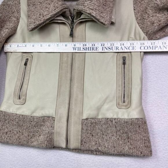 Alex Gaines Jacket Women's Small Leather Suede Cashmere Full Zip - Picture 7 of 13